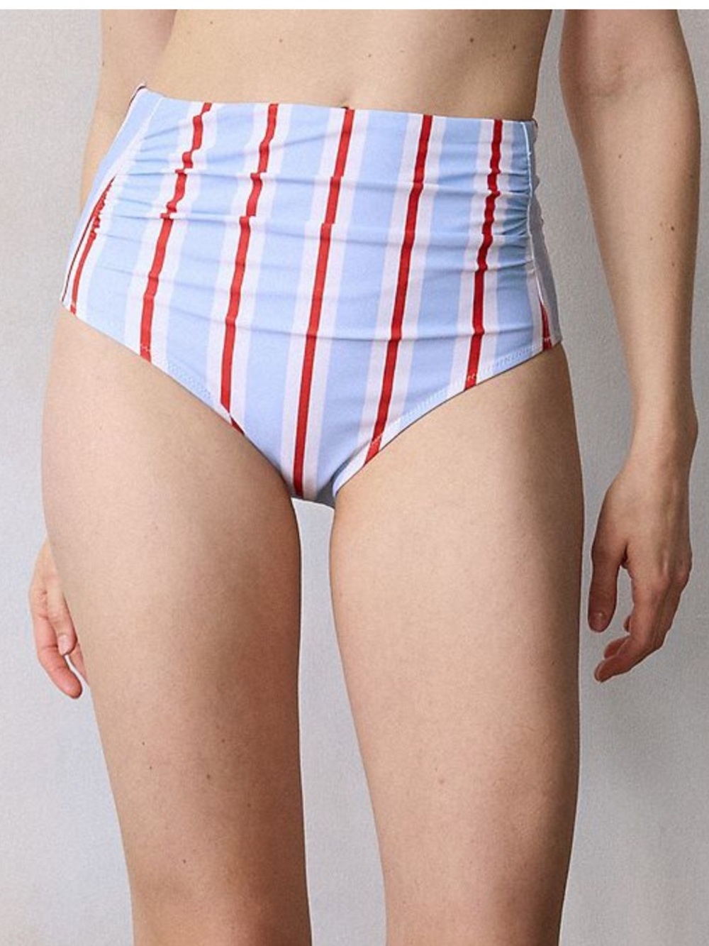 NWT LC Lauren Conrad blue parade stripe bikini bottom size XXL